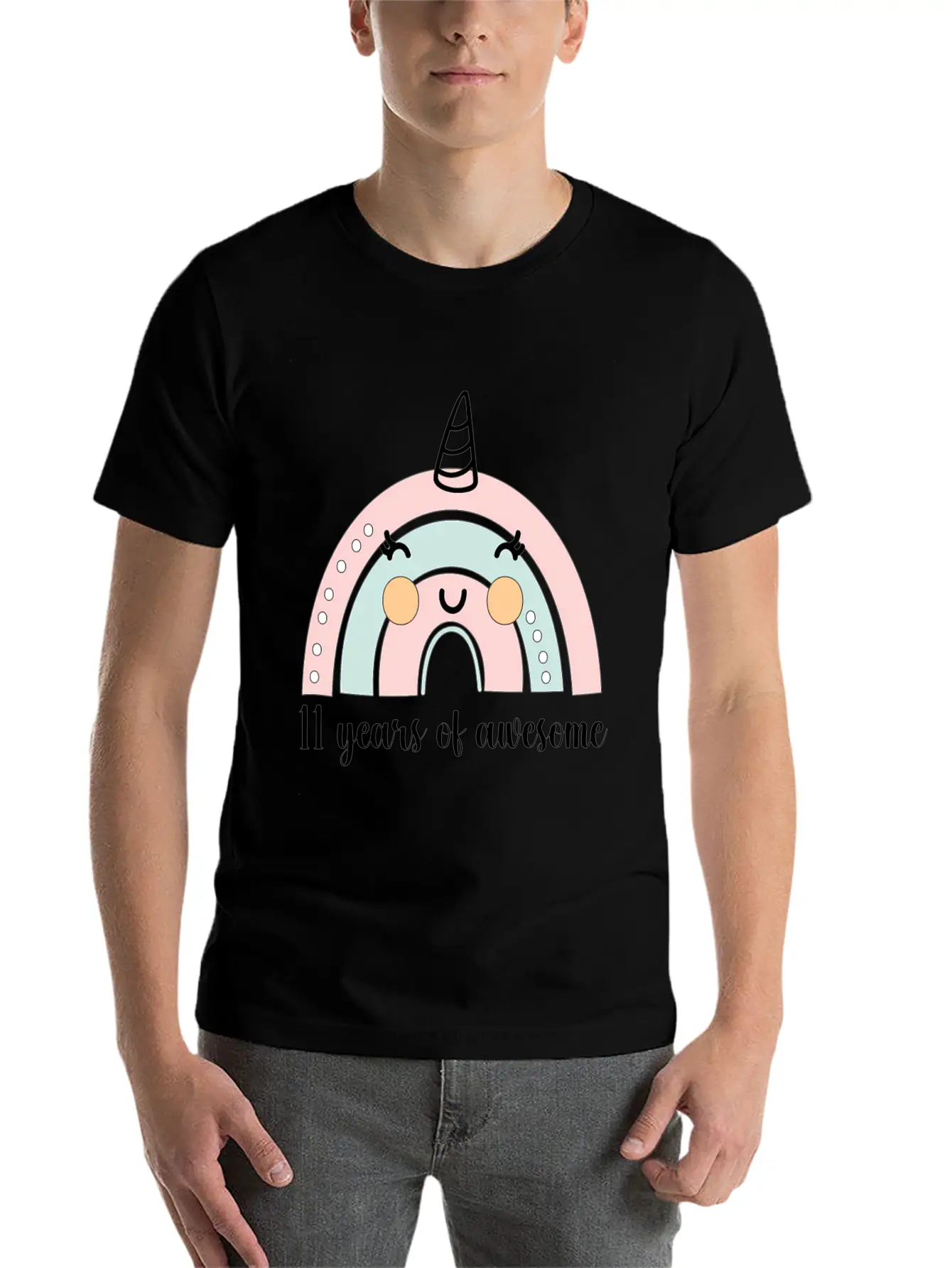 11Th Boho Rainbow Party Unicorn Eleven Years Timeless Short Sleeve Tee – Comfy And Minimalist Design