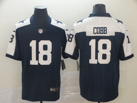 Men's Dallas Cowboys Randall Cobb #18 Navy Game Jerseys