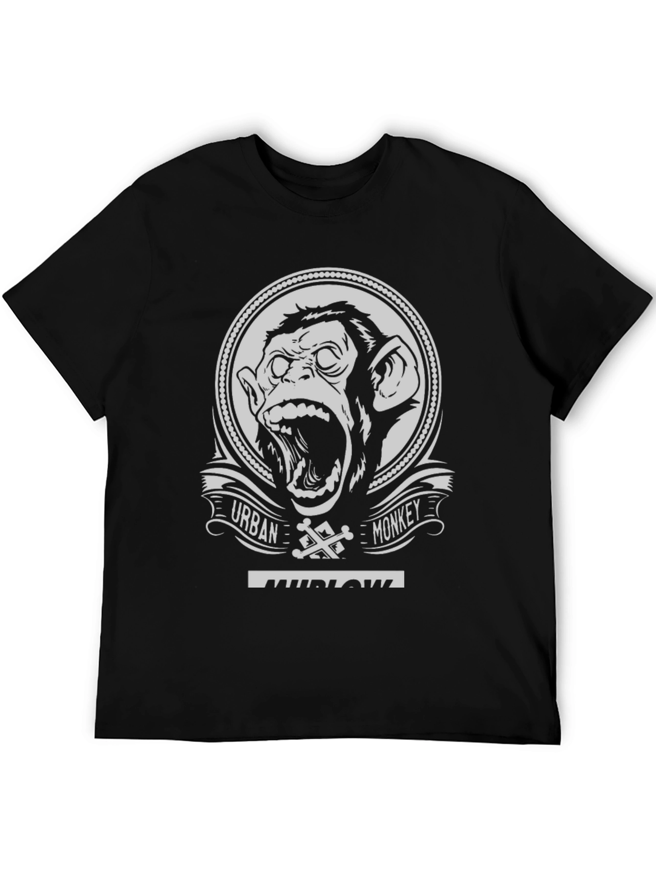 Urban Monkey Graphic T-Shirt - Black