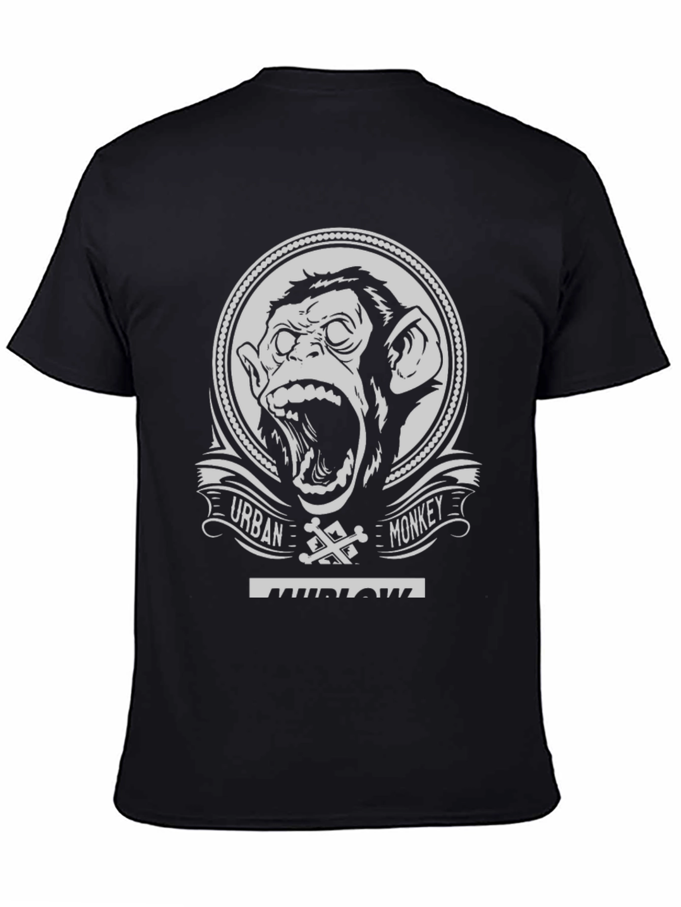 Urban Monkey Graphic T-Shirt - Black