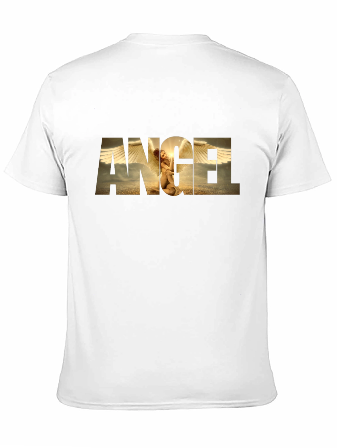 Angel Graphic Print Black T-Shirt