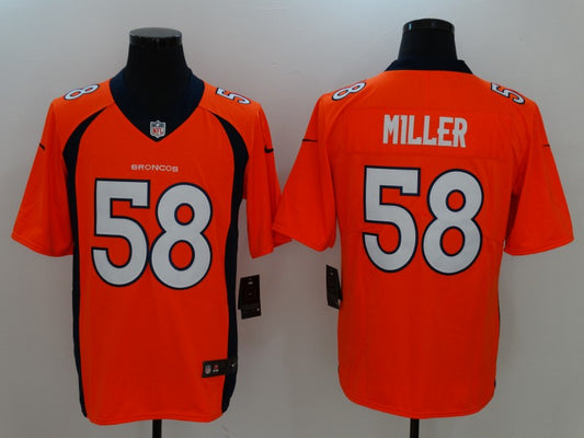 Men's Denver Broncos Von Miller #58 Orange Game Jerseys