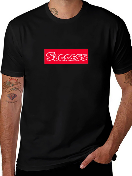 Success Graphic Tee - Black T-Shirt with Red Box Logo