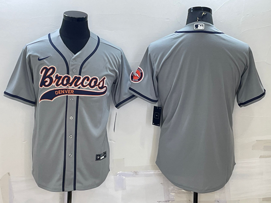 Men's Denver Broncos Gray Blank Jerseys