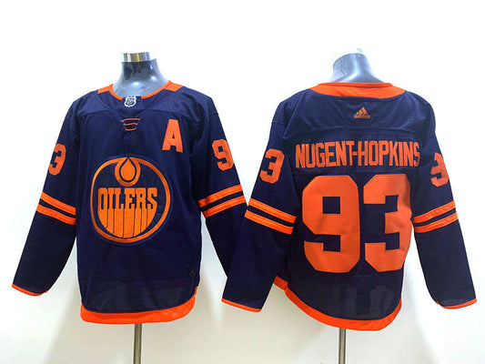 Men's Edmonton Oilers Ryan Nugent-Hopkins #93 Navy Breakaway Player Jerseys