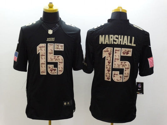 Men's Chicago Bears Brandon Marshall #15 Black Game Player Jerseys