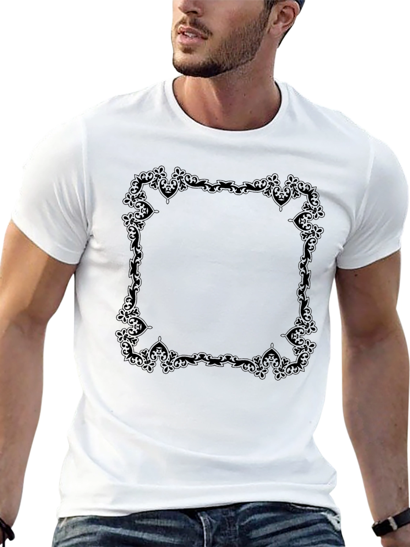Ornate Frame Black T-Shirt - Graphic Tee