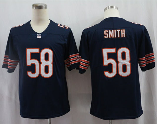 Men's Chicago Bears Roquan Smith #58 Navy Game Jerseys