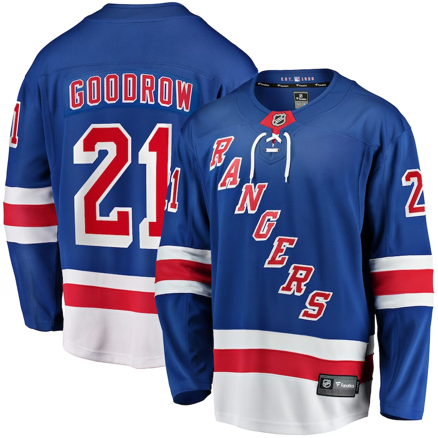 Men's New York Rangers Barclay Goodrow #21 Blue Player Game Jerseys