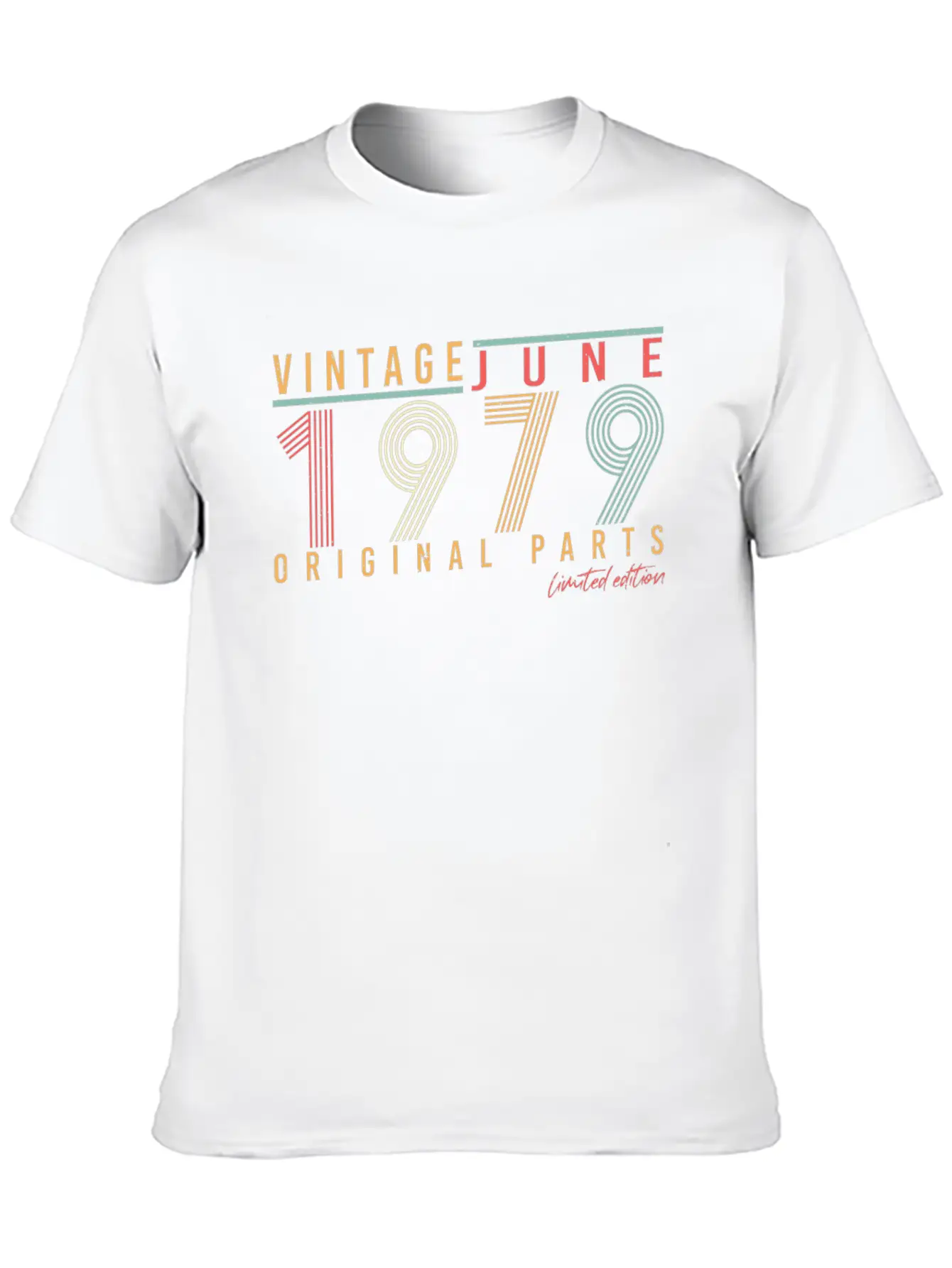 1979 June Vintage Unisex Short Sleeve Soft Cotton T-Shirt – Casual Everyday Wear