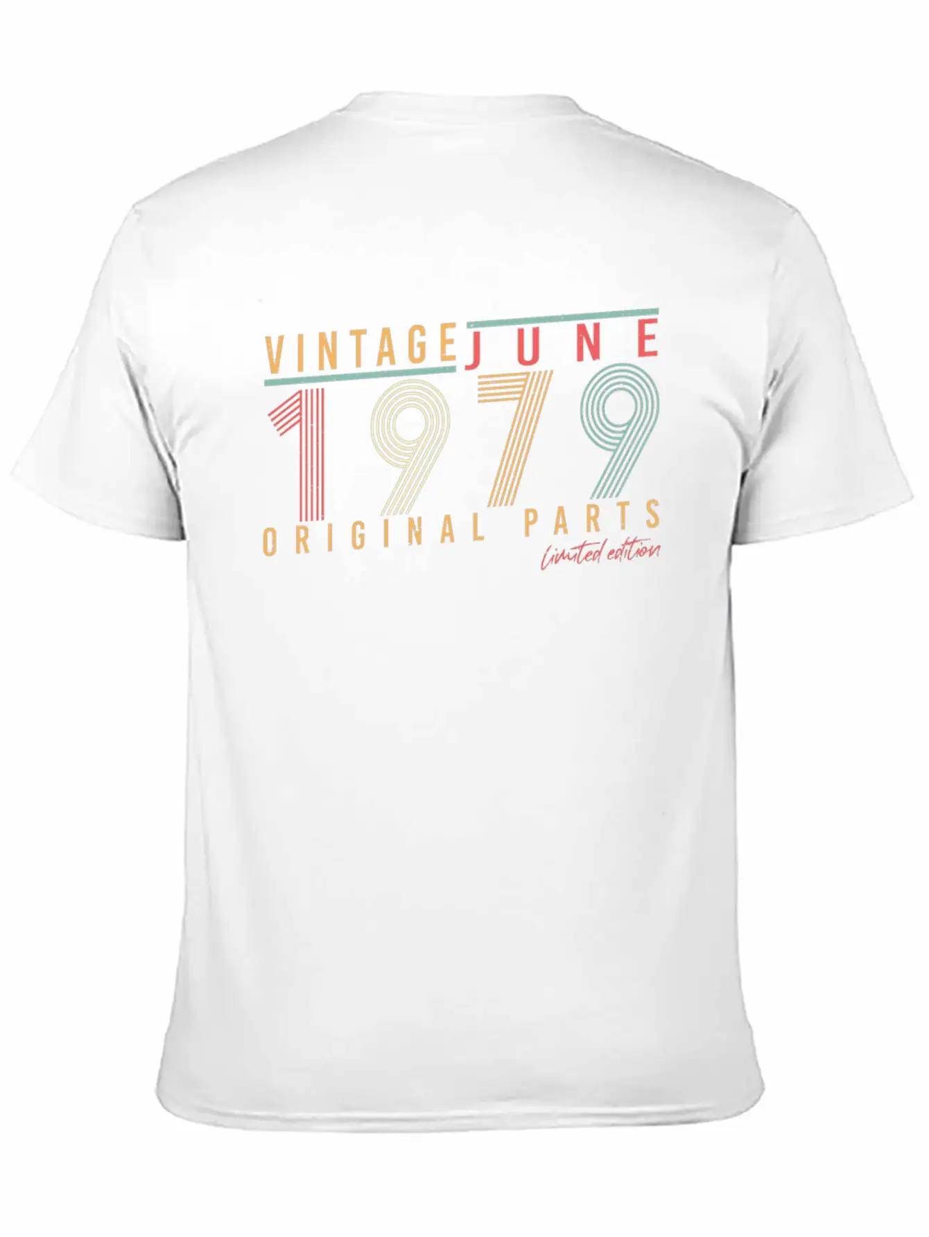 1979 June Vintage Unisex Short Sleeve Soft Cotton T-Shirt – Casual Everyday Wear