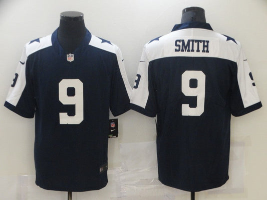 Men's Dallas Cowboys Emmitt Smith #9 Navy Game Jerseys