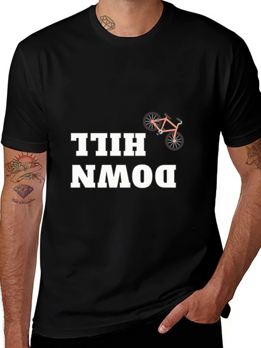 Downhill Biking Graphic Tee - Black