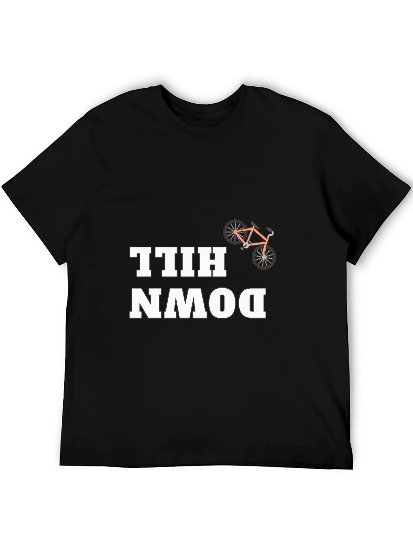 Downhill Biking Graphic Tee - Black