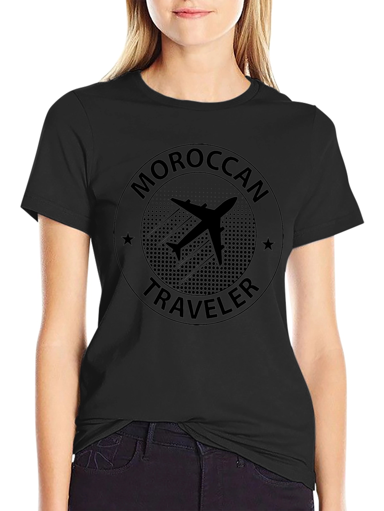 Moroccan Traveler T-Shirt - Airplane Design
