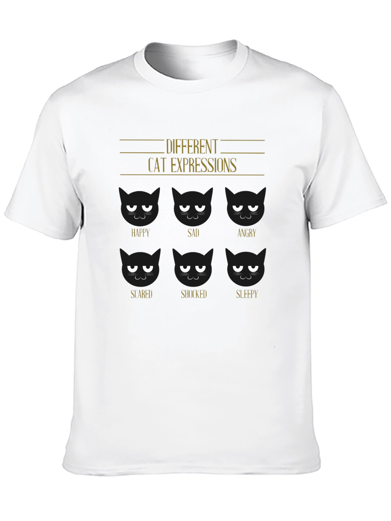 Cat Expressions Graphic Tee