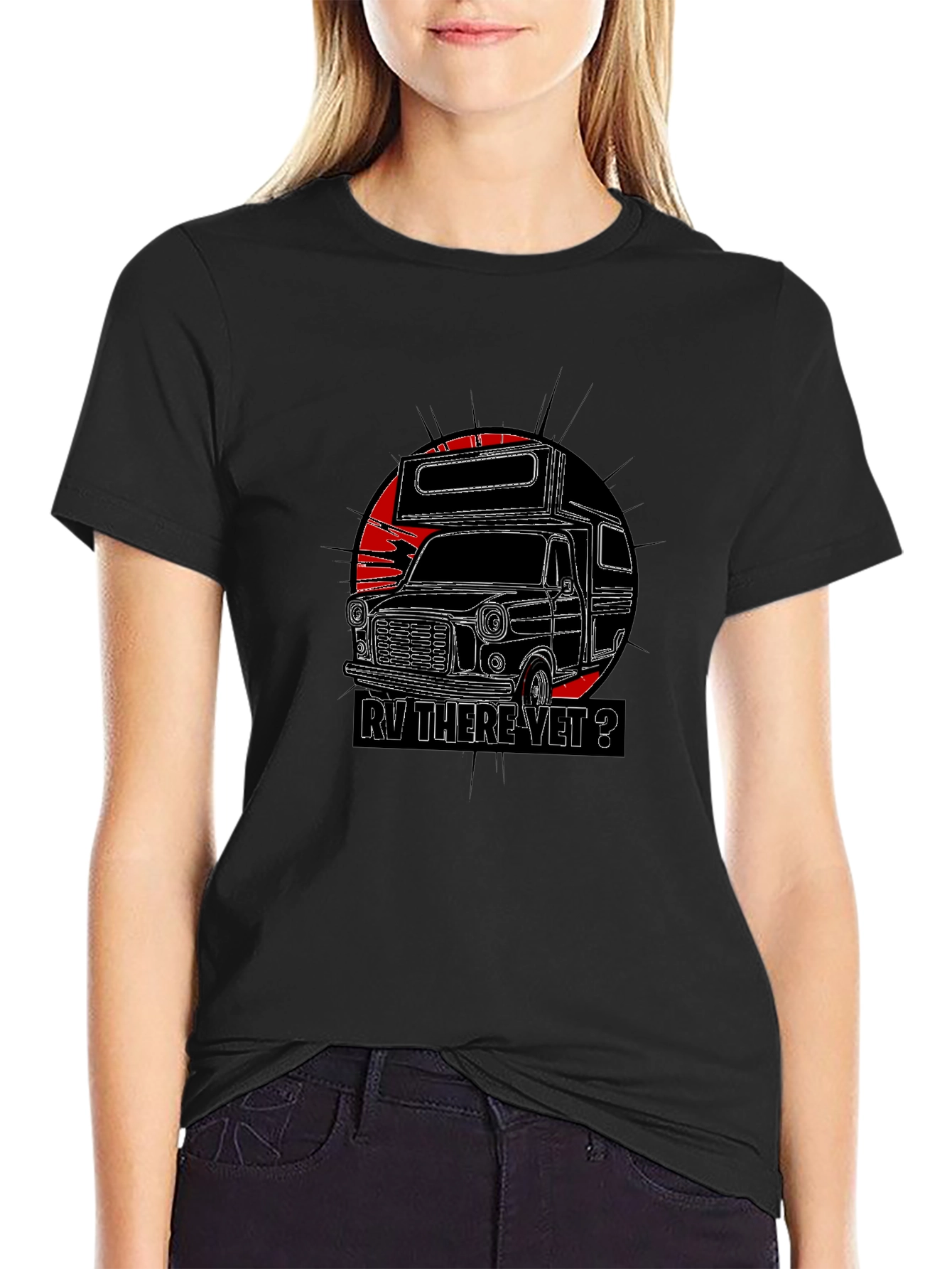 RV There Yet? Graphic Tee - Black Camping T-Shirt