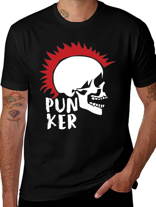 Punk Skull Graphic T-Shirt