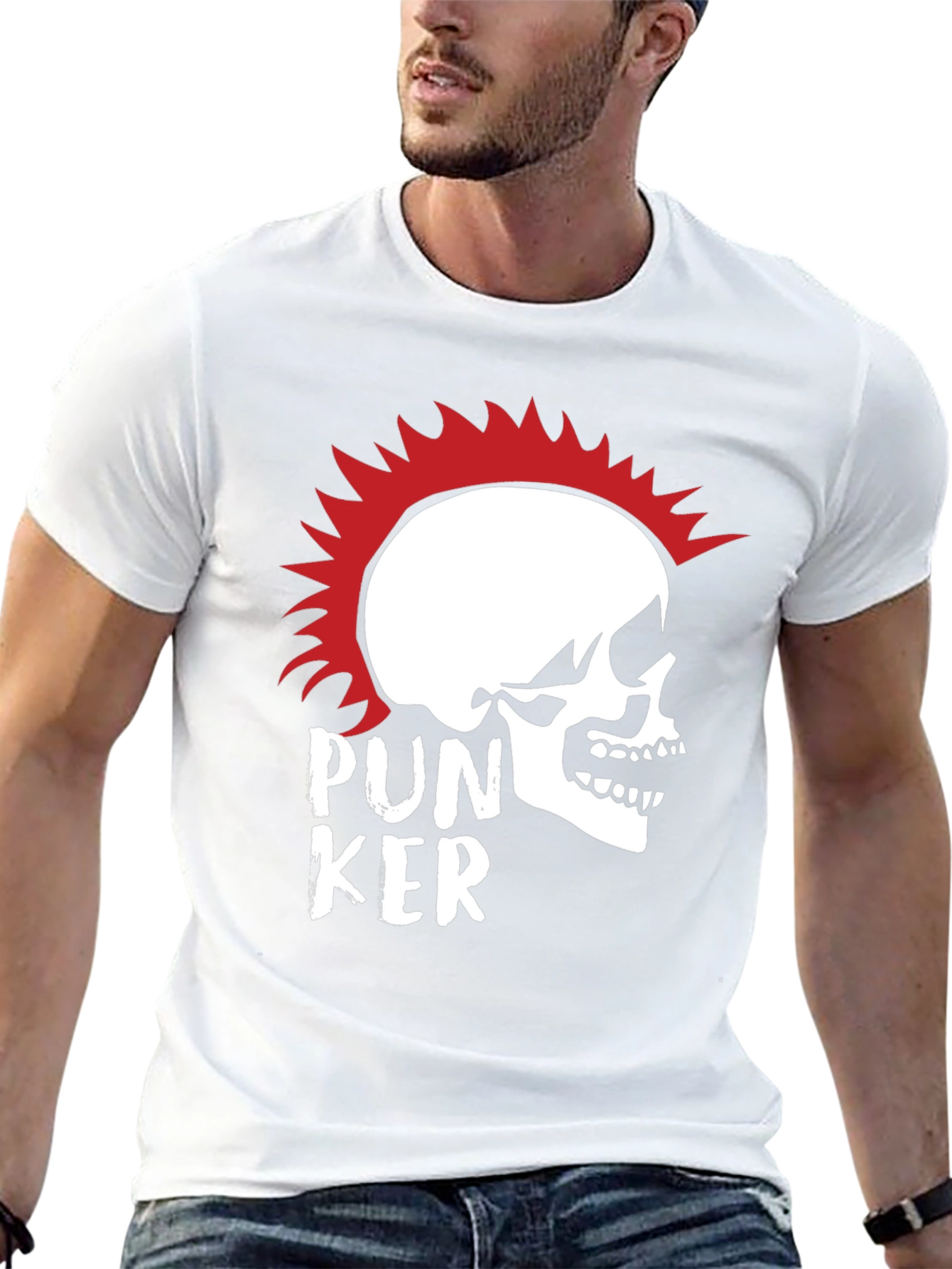 Punk Skull Graphic T-Shirt