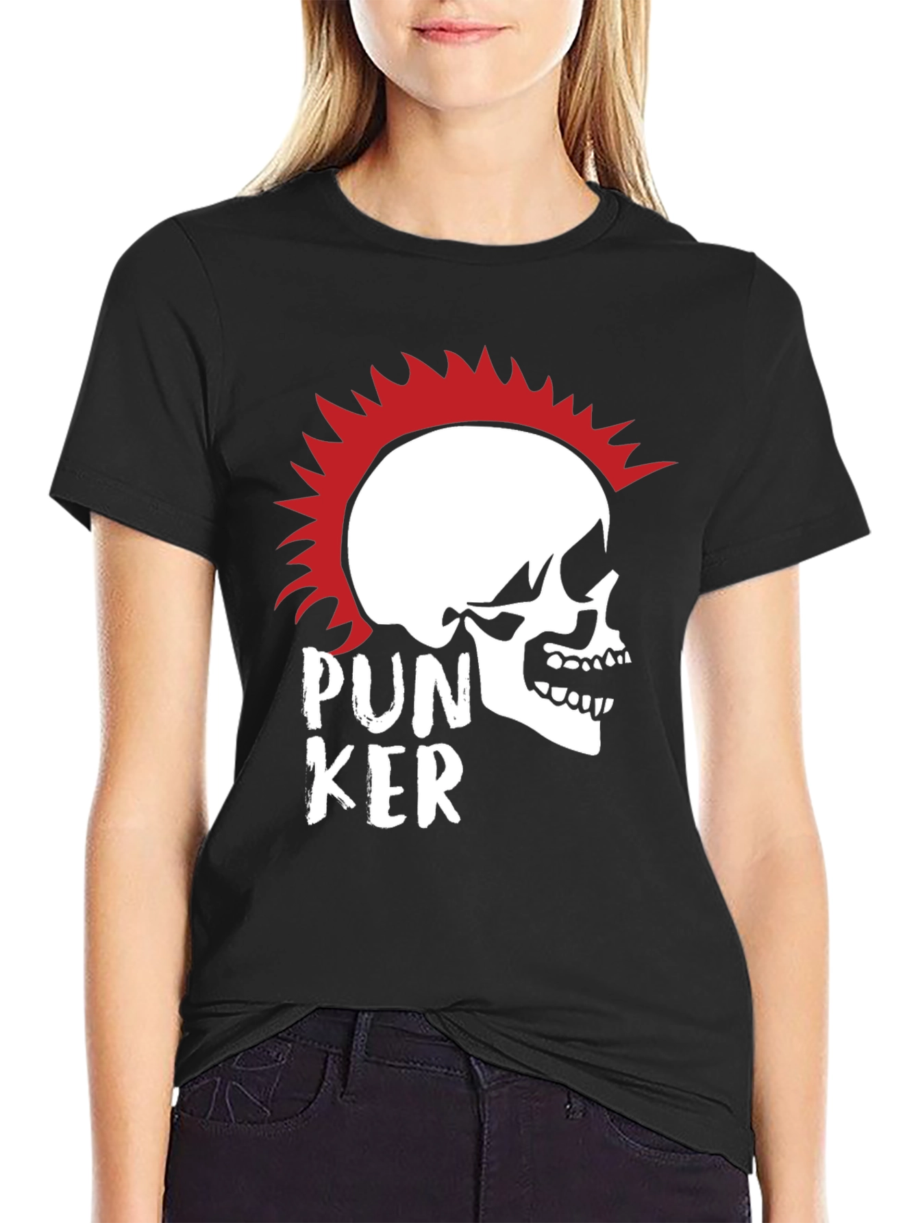 Punk Skull Graphic T-Shirt