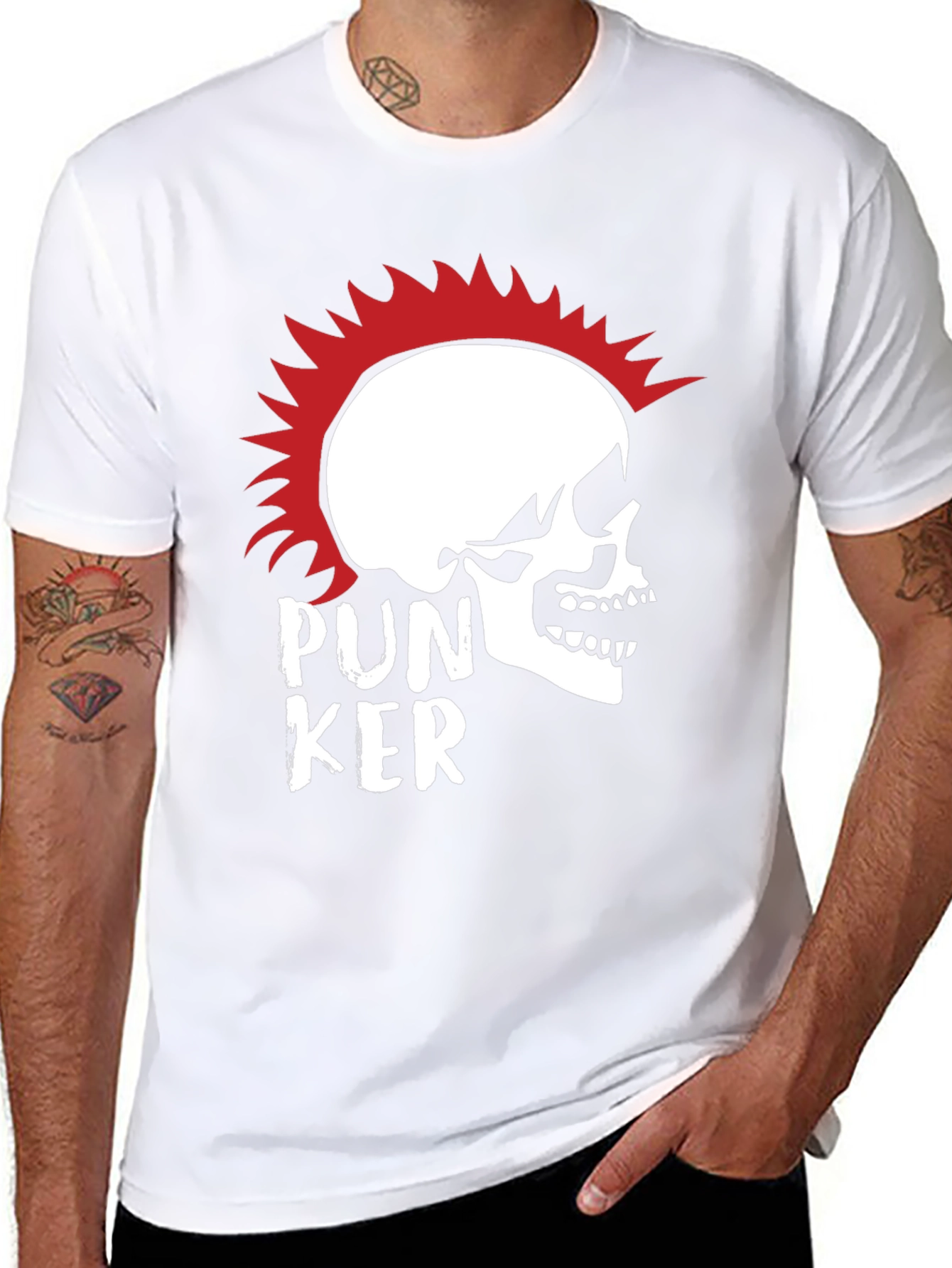 Punk Skull Graphic T-Shirt