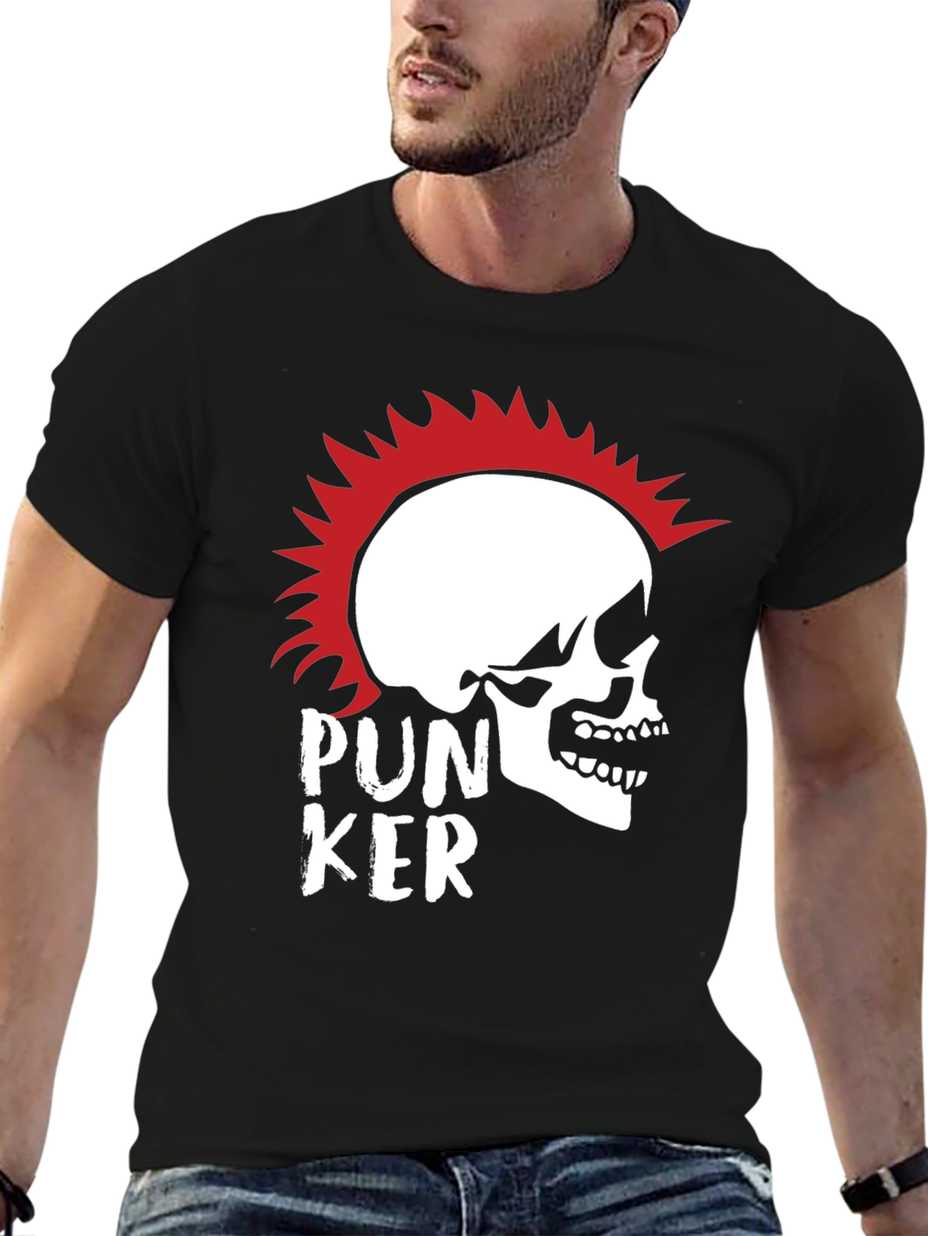 Punk Skull Graphic T-Shirt