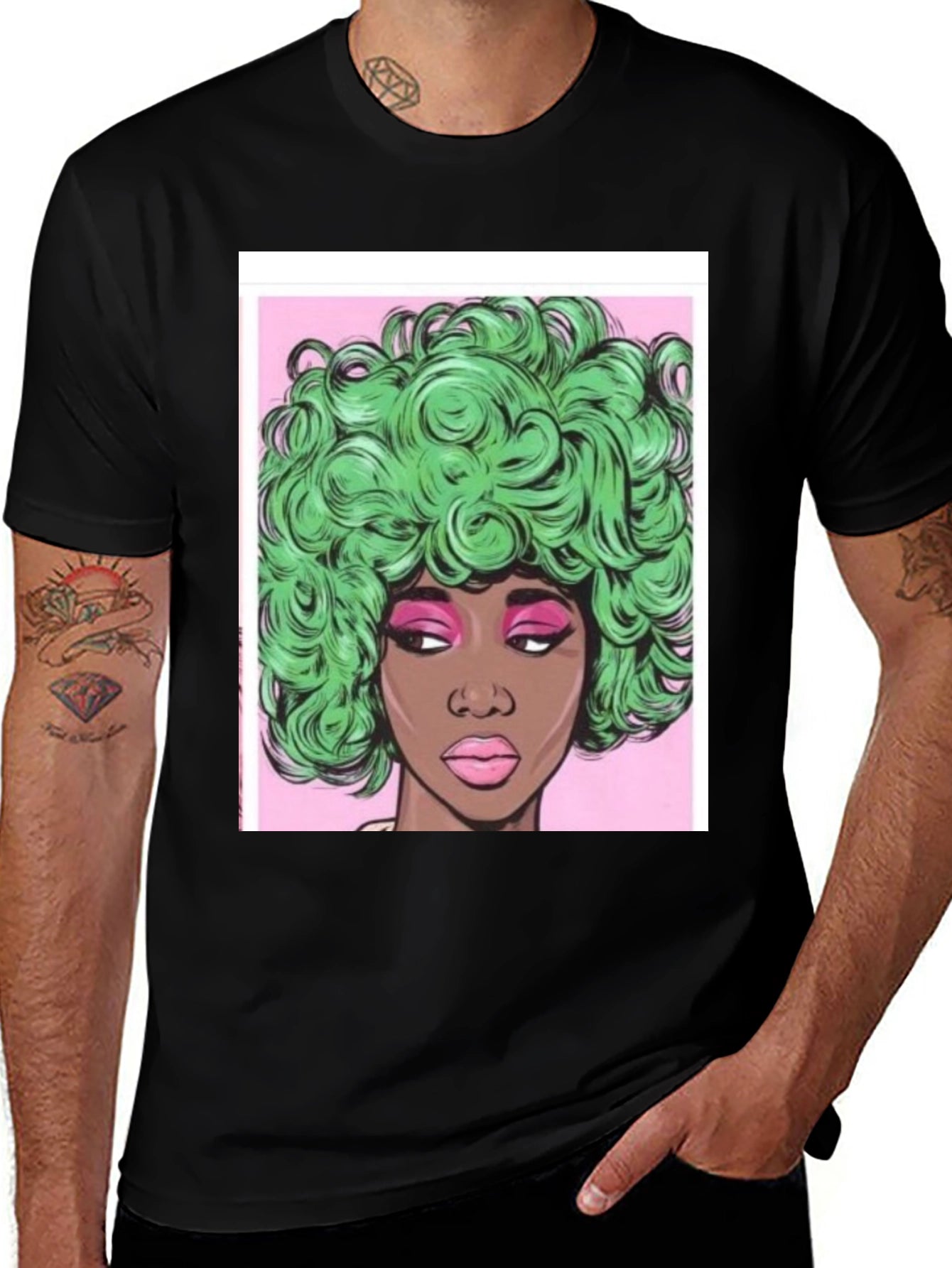 Funky Afro Pop Art T-Shirt