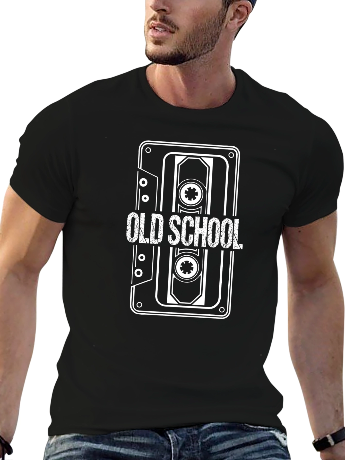 Old School Cassette Tape Graphic Tee - Retro Style