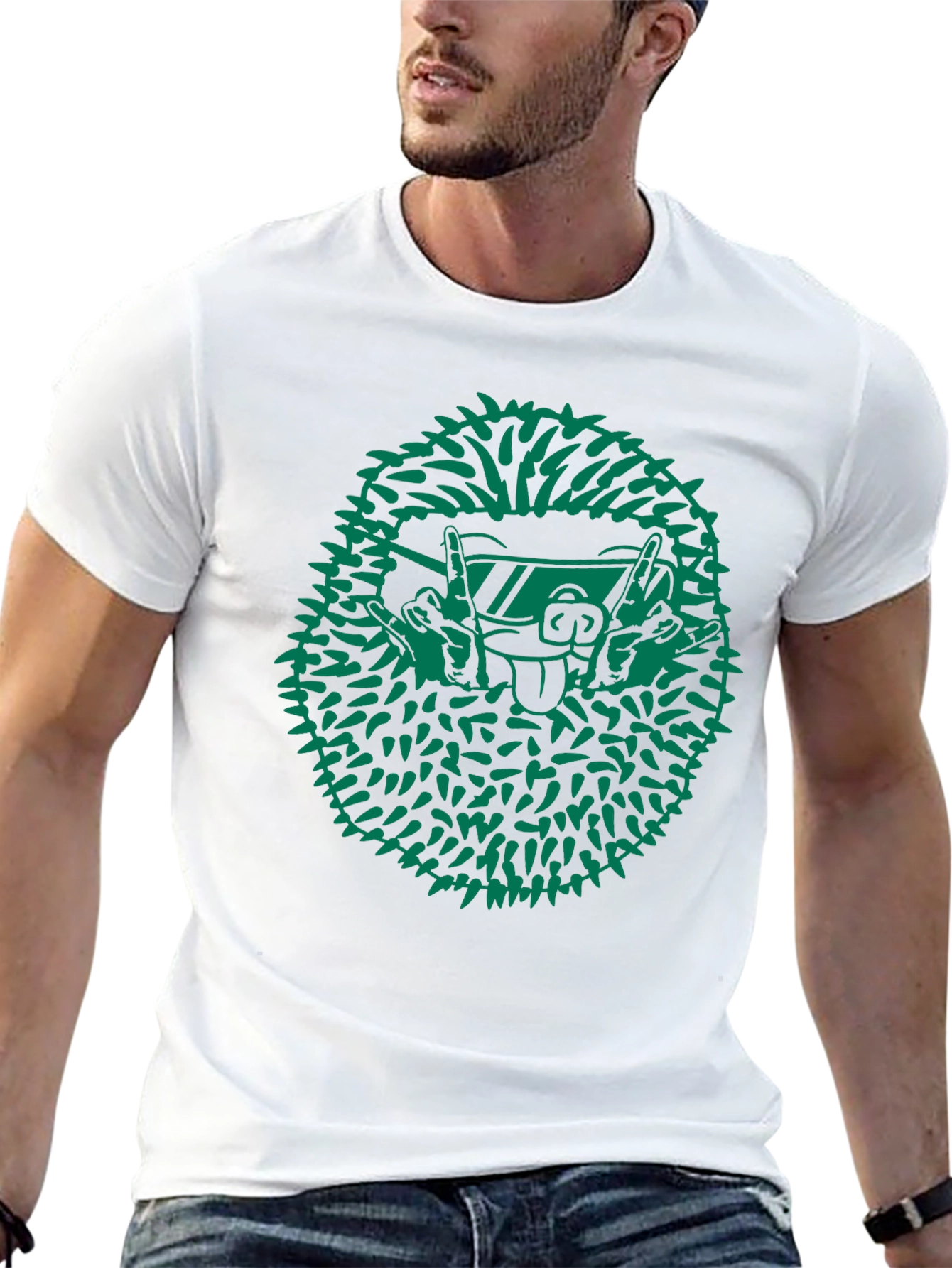 Cool Hedgehog Graphic Tee - Black Cotton