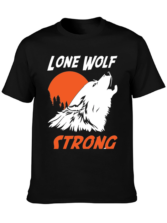 Lone Wolf Strong Graphic T-Shirt - Black