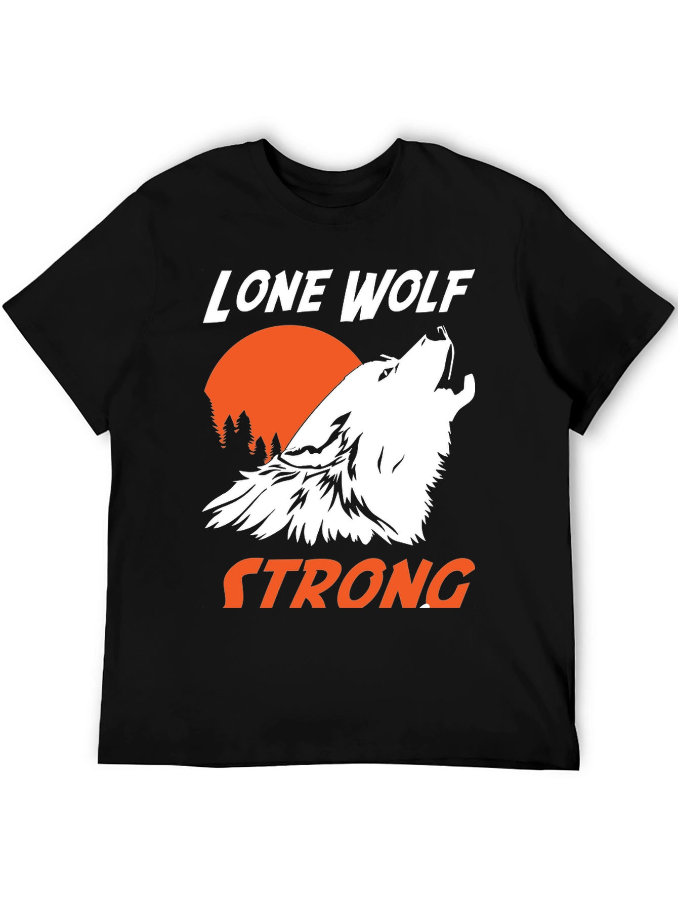 Lone Wolf Strong Graphic T-Shirt - Black