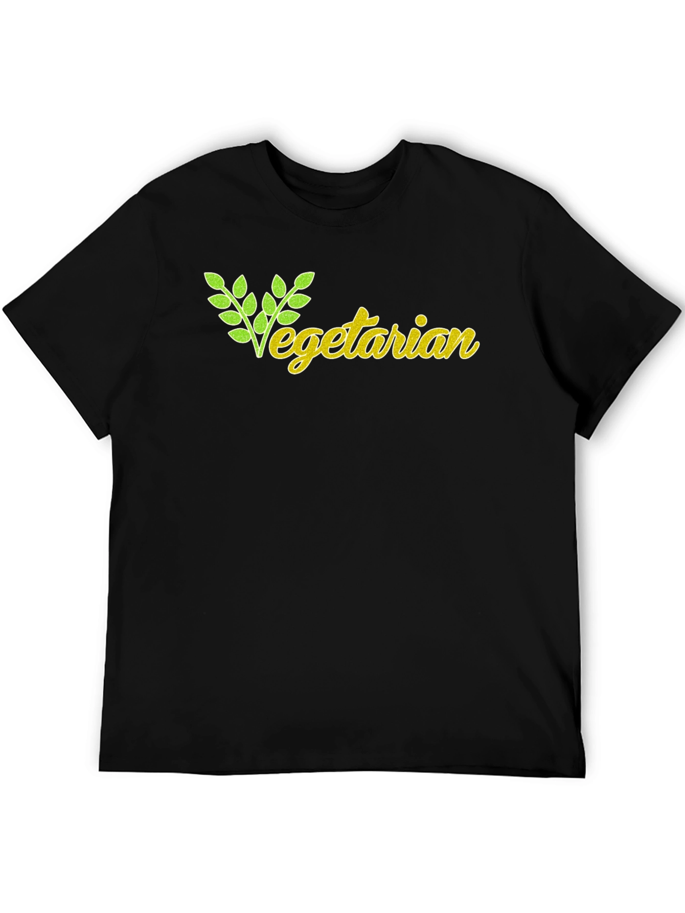 Vegetarian Graphic T-Shirt - Black