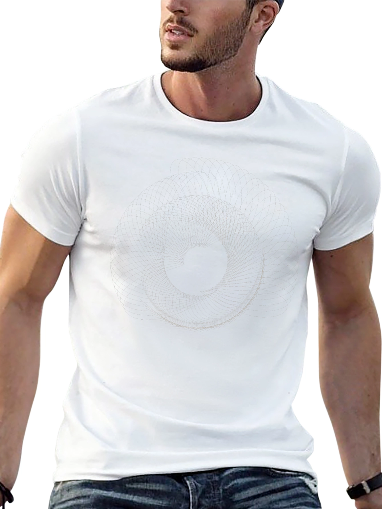 Mens Classic Black Crew Neck T-Shirt