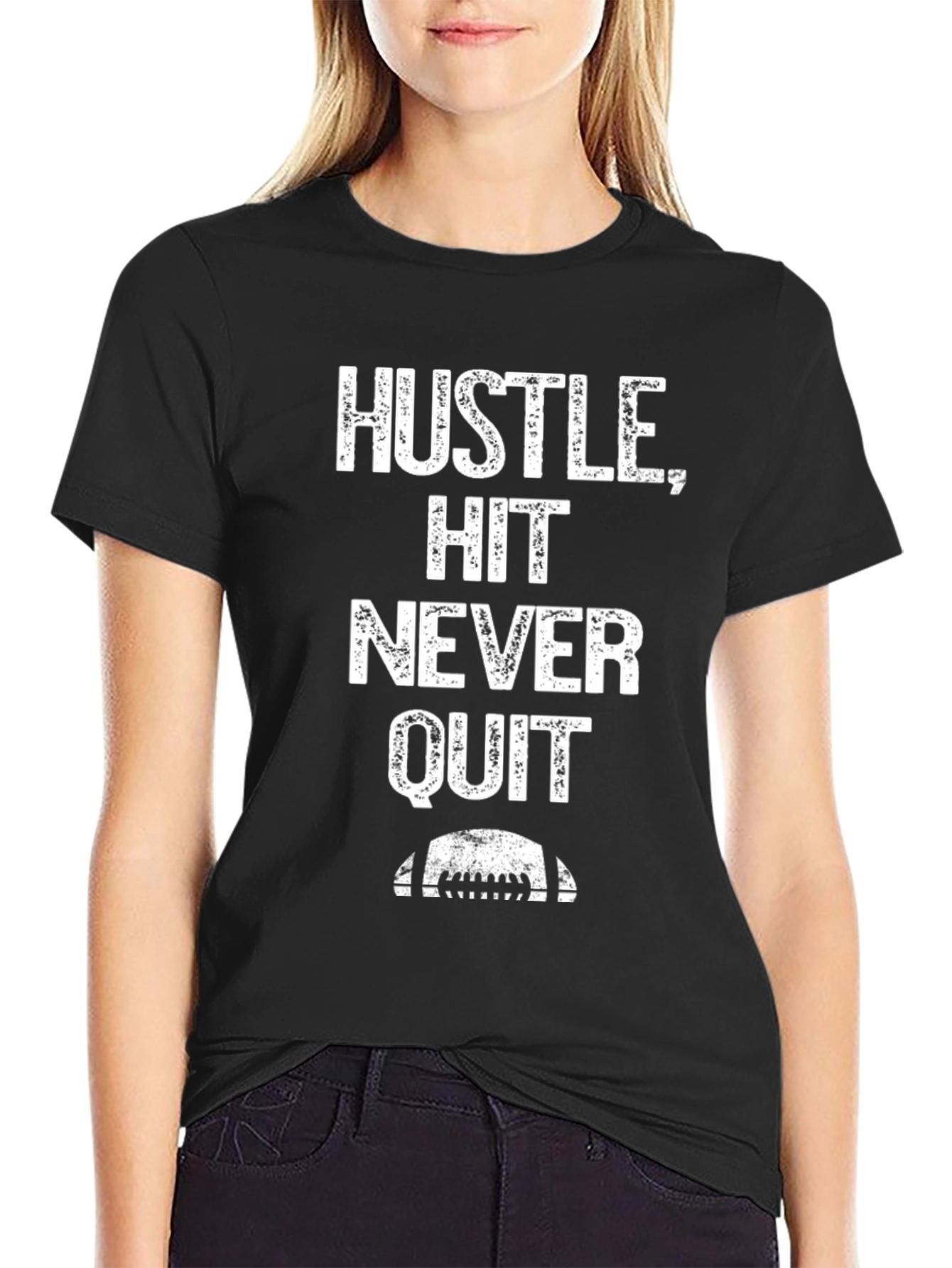 Hustle Hit Never Quit Graphic Tee