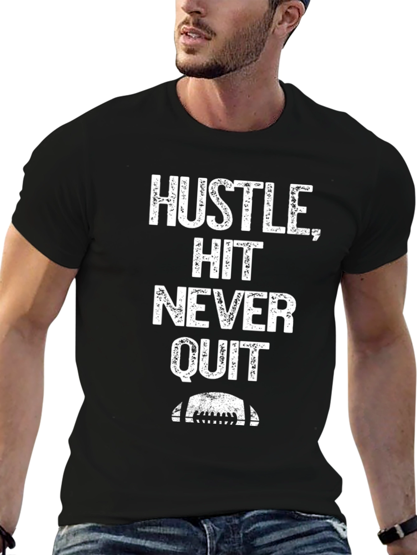 Hustle Hit Never Quit Graphic Tee