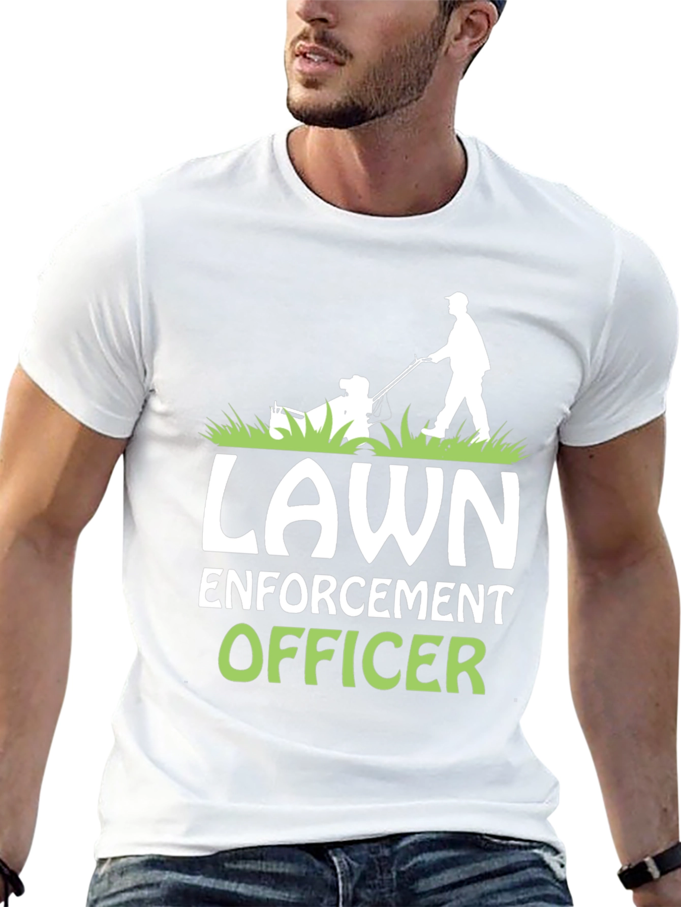 Lawn Enforcement Officer Graphic T-Shirt