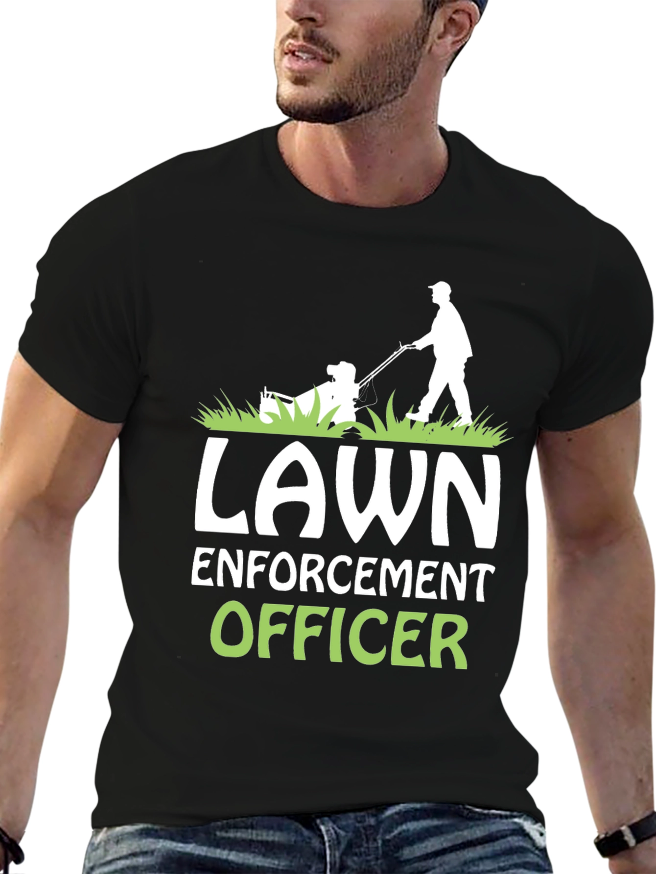 Lawn Enforcement Officer Graphic T-Shirt