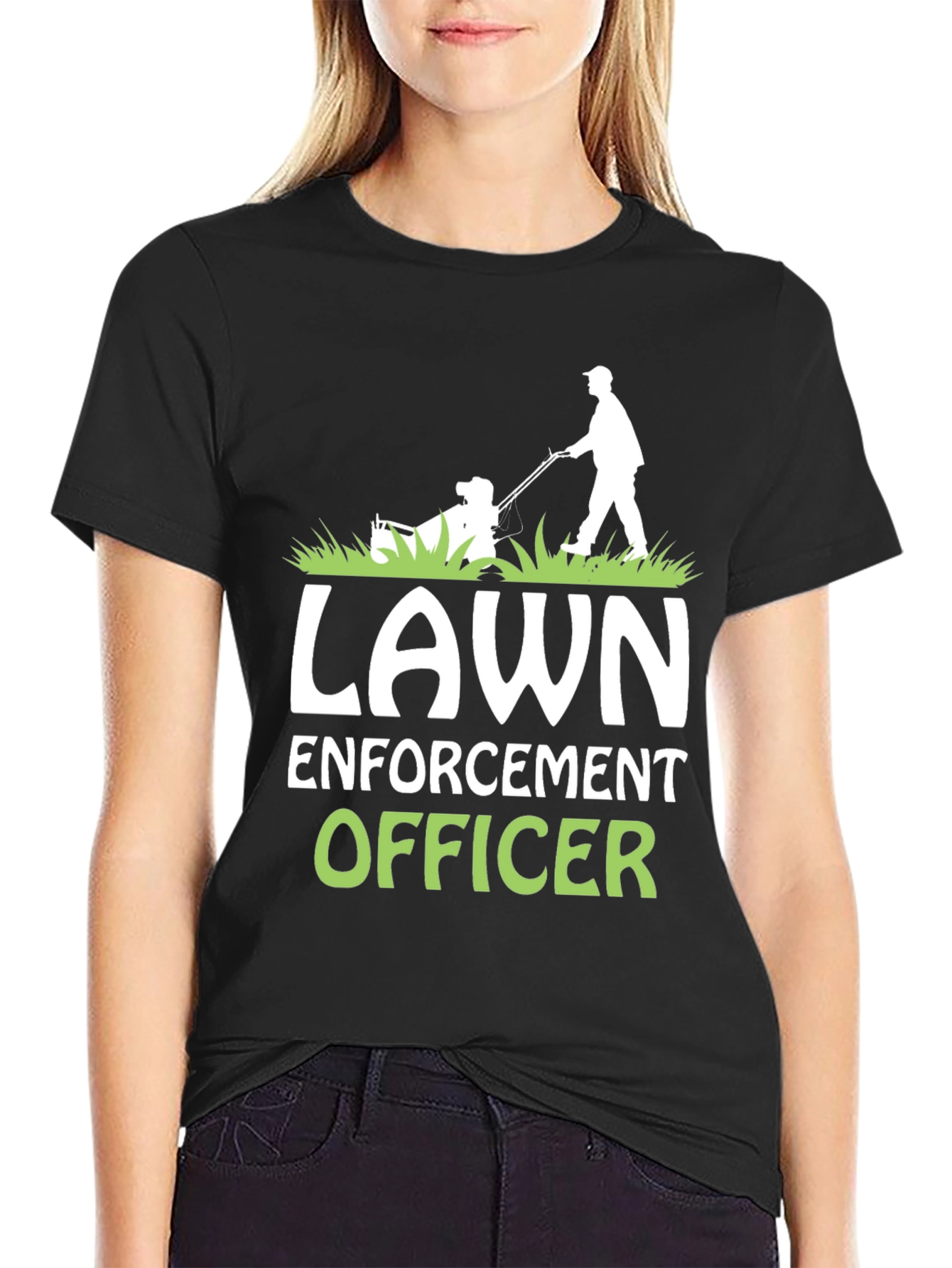 Lawn Enforcement Officer Graphic T-Shirt