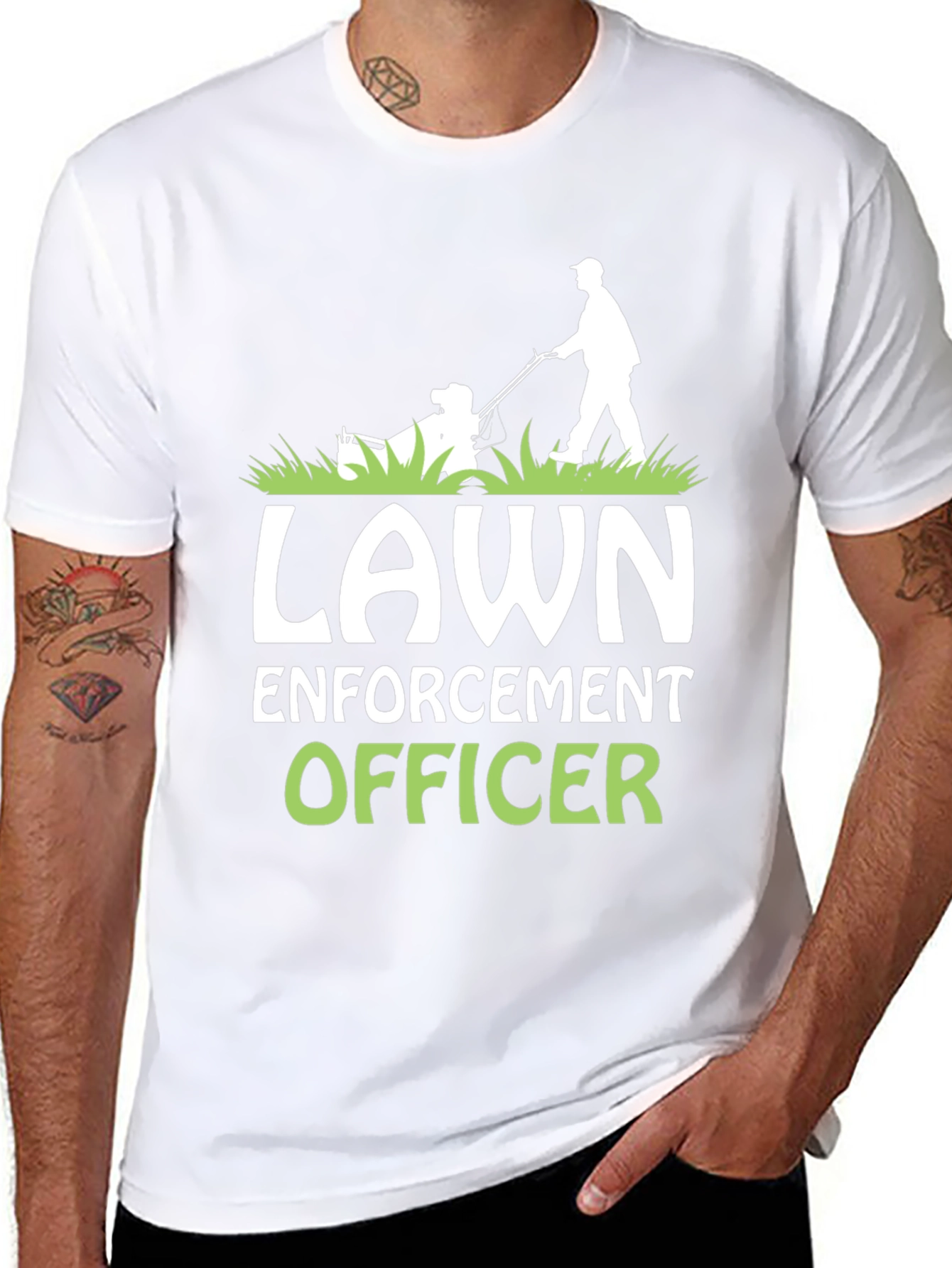 Lawn Enforcement Officer Graphic T-Shirt