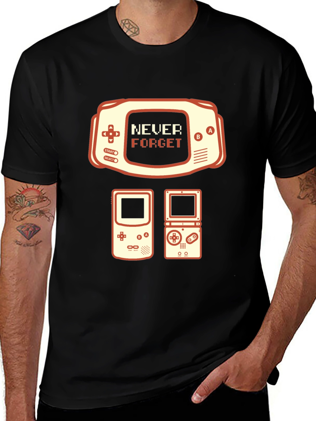 Retro Gaming T-Shirt - Never Forget Console Tee