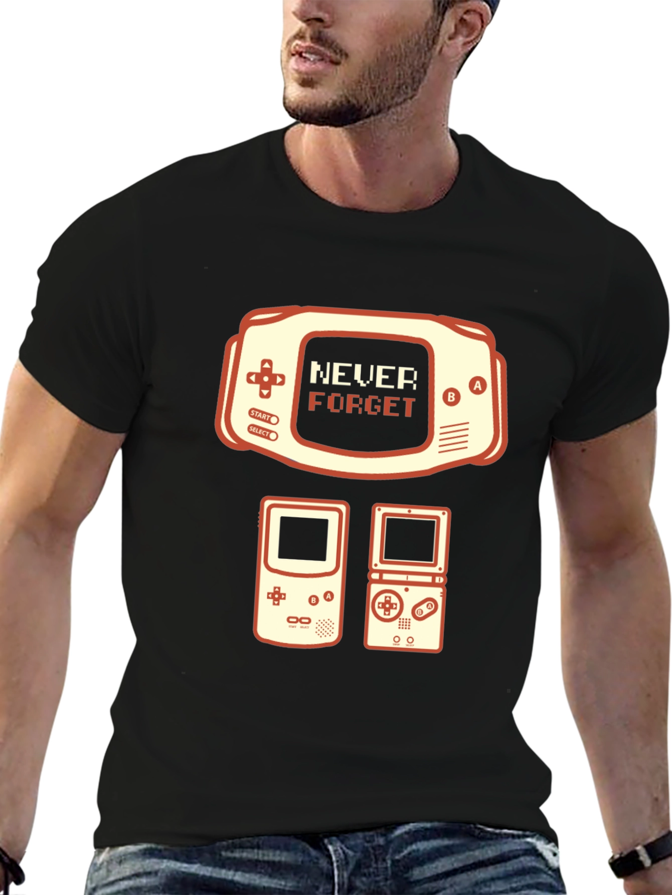 Retro Gaming T-Shirt - Never Forget Console Tee