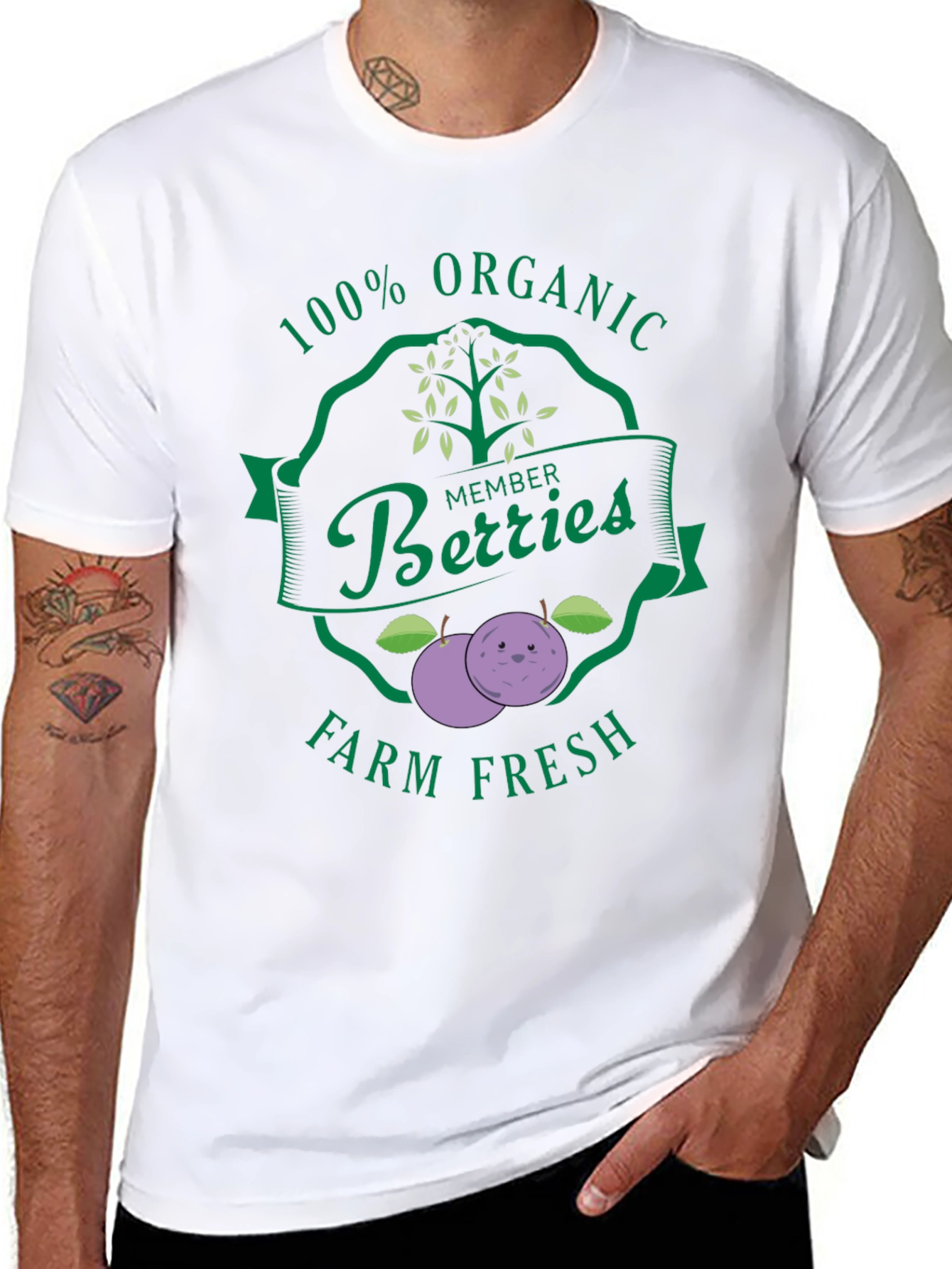 Organic Berries Farm Fresh Graphic Tee