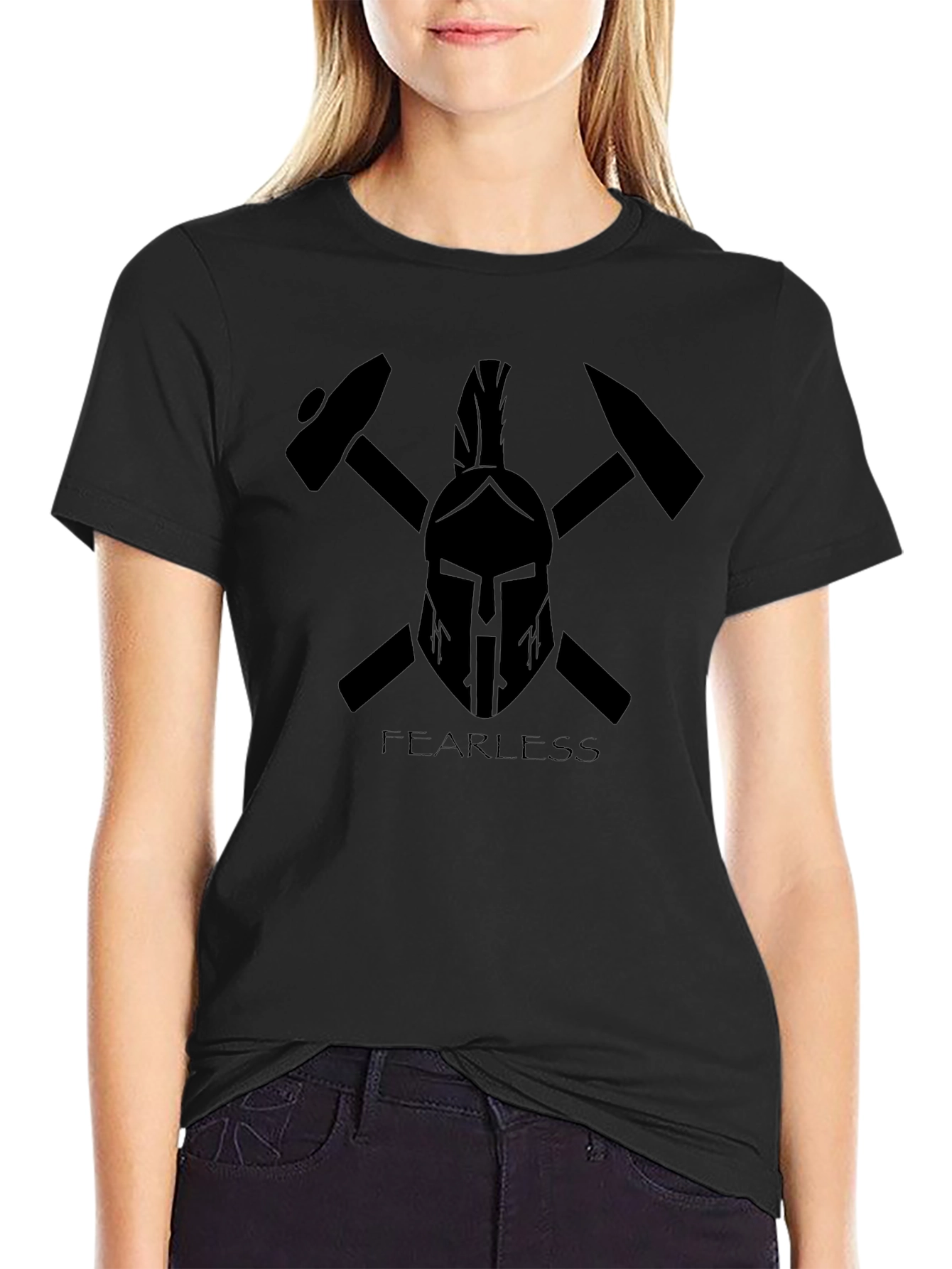 Fearless Spartan Black T-Shirt