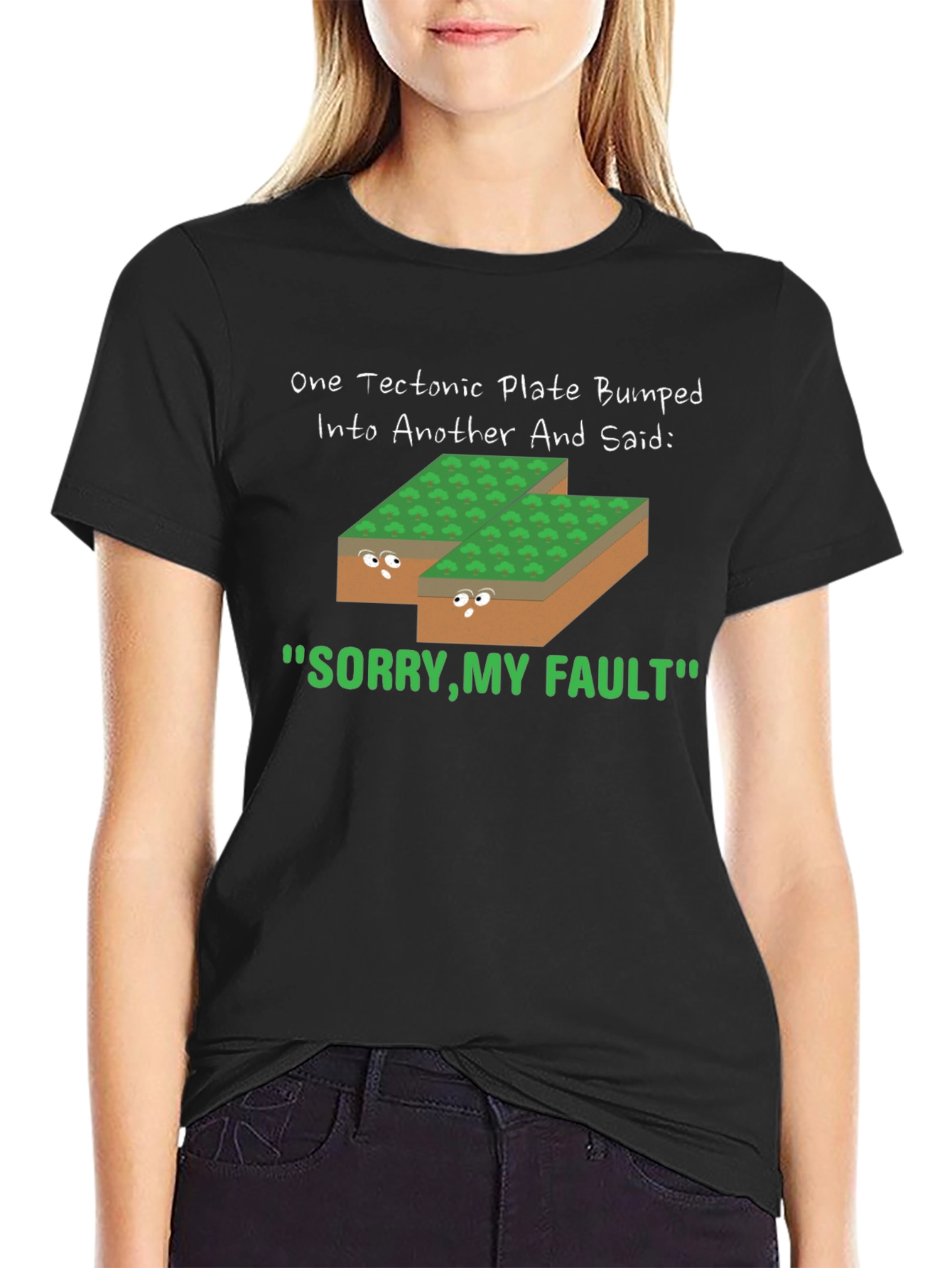 Funny Tectonic Plate Fault Humor Graphic T-Shirt