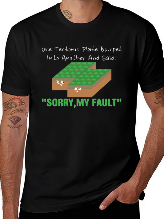 Funny Tectonic Plate Fault Humor Graphic T-Shirt