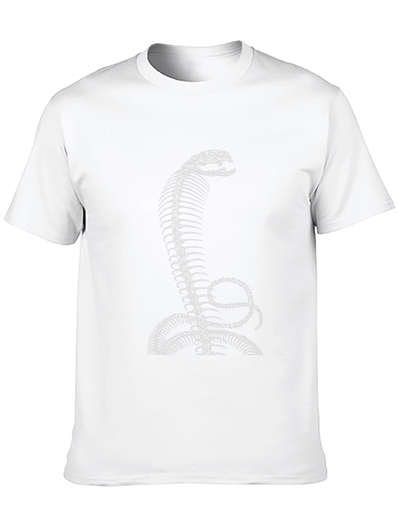 Snake Skeleton Print Black T-Shirt