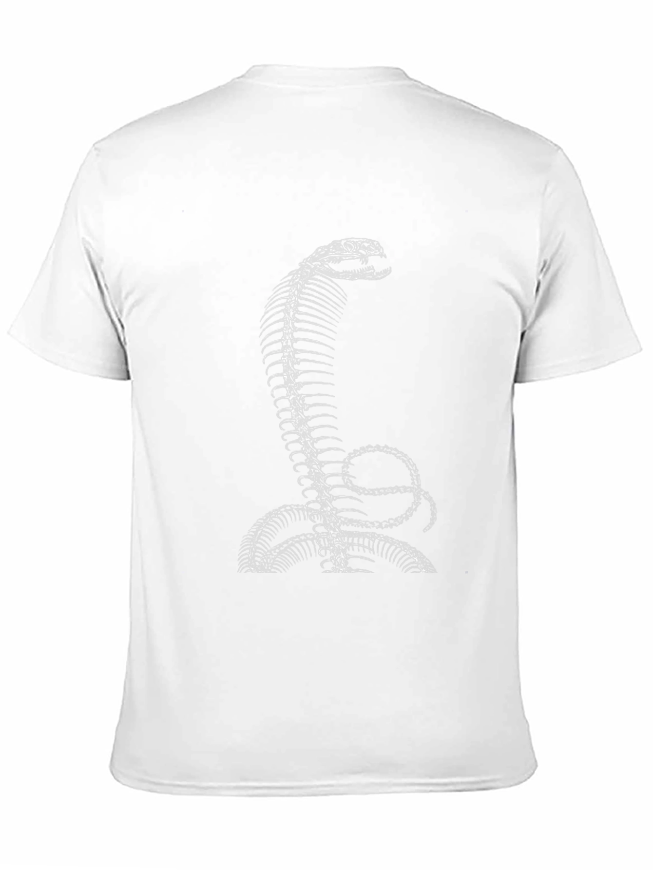 Snake Skeleton Print Black T-Shirt