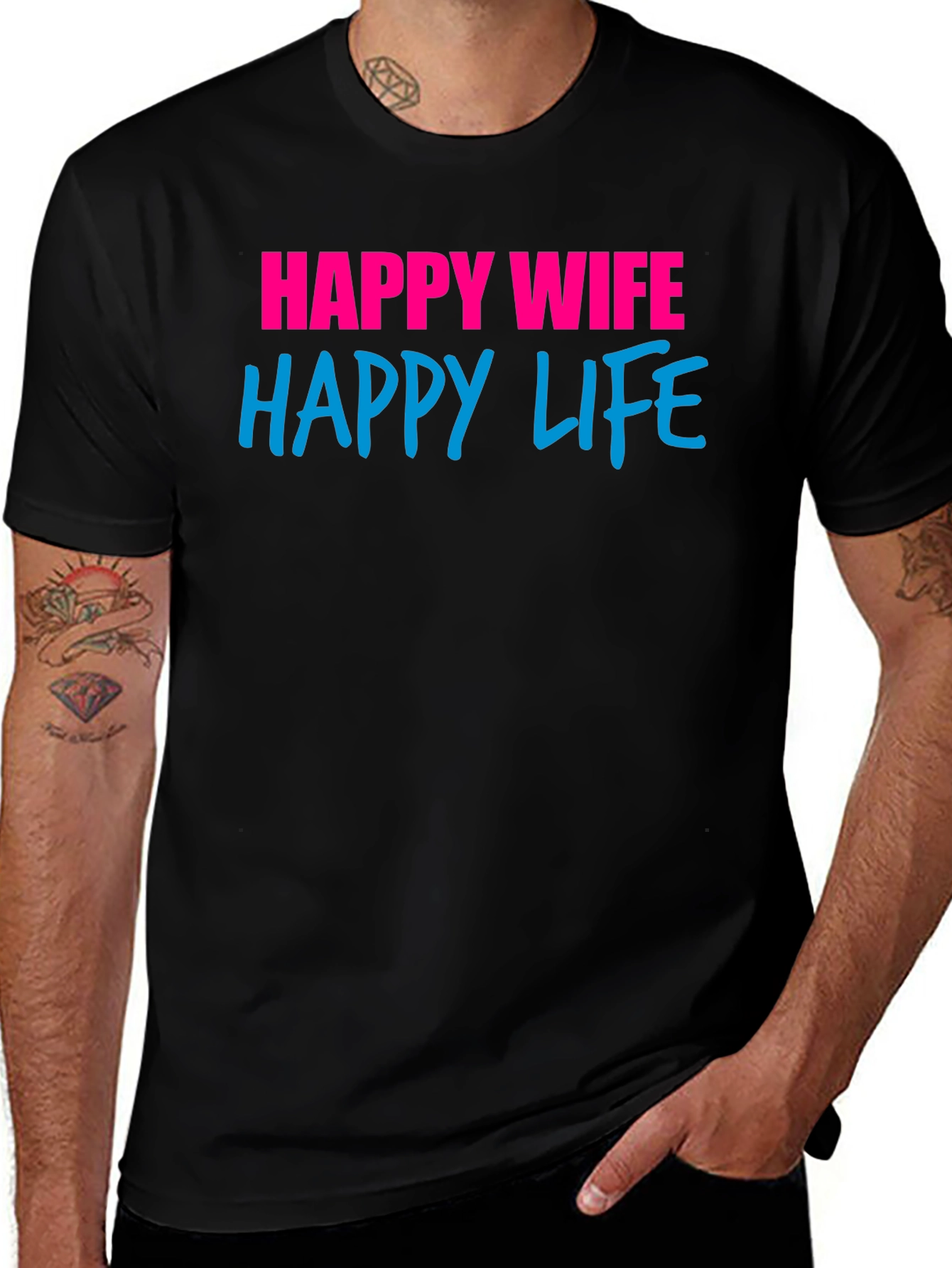 Happy Wife Happy Life Graphic T-Shirt