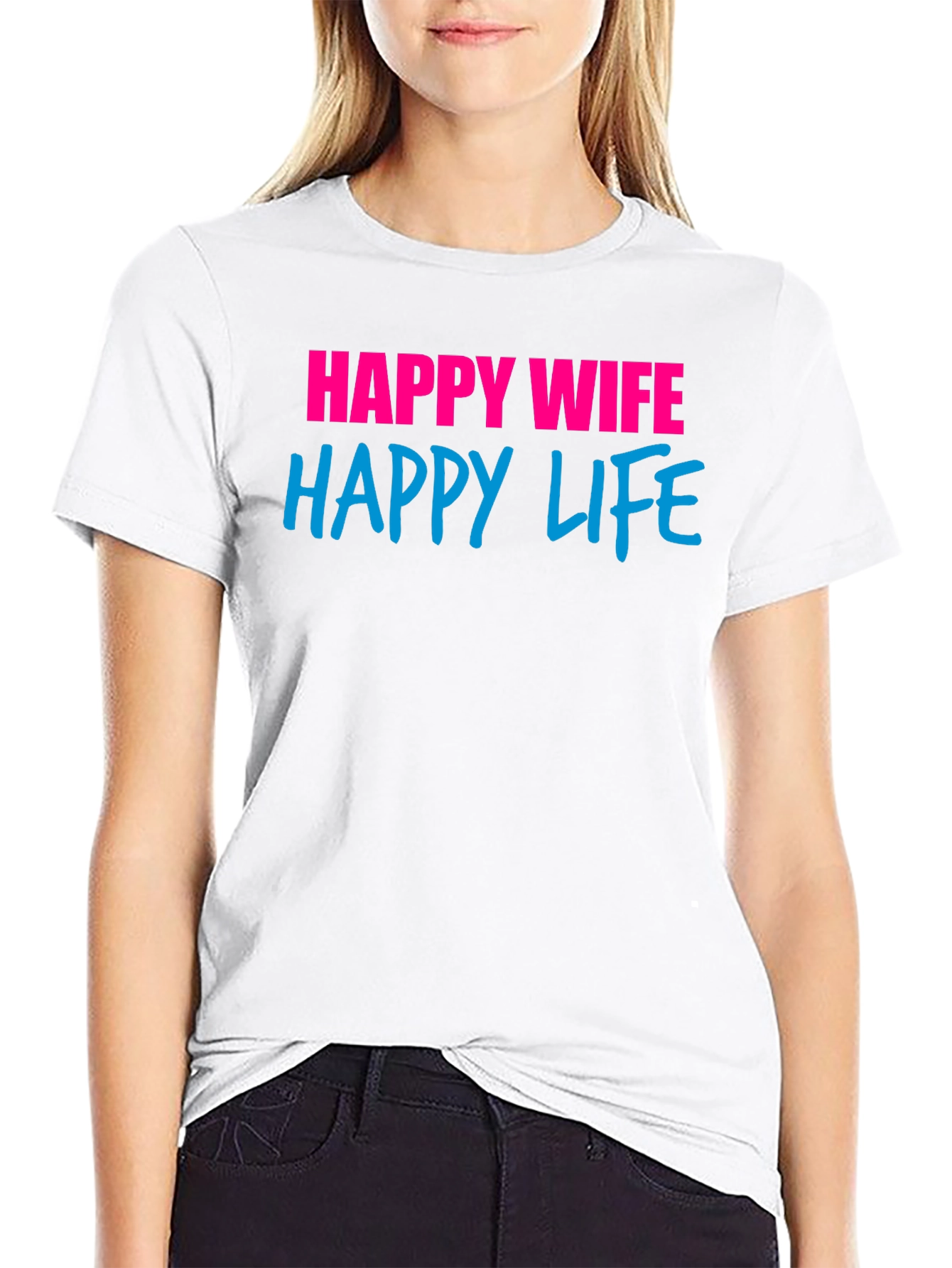 Happy Wife Happy Life Graphic T-Shirt