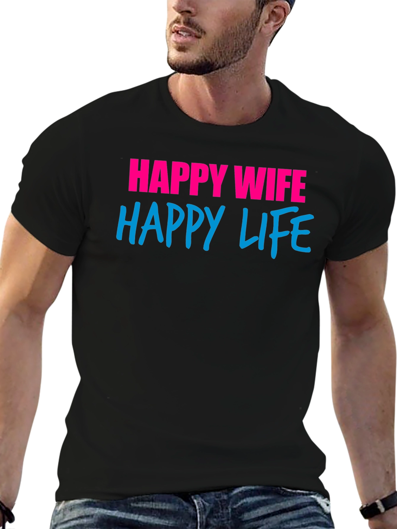 Happy Wife Happy Life Graphic T-Shirt